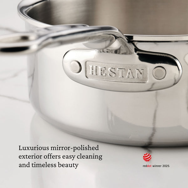 Hestan ProBond® Luxe 3-Quart Professional Clad Stainless Steel Saucepan with Lid (31782) - iFoodservice Online