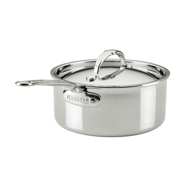 Hestan ProBond® Luxe 3-Quart Professional Clad Stainless Steel Saucepan with Lid (31782) - iFoodservice Online