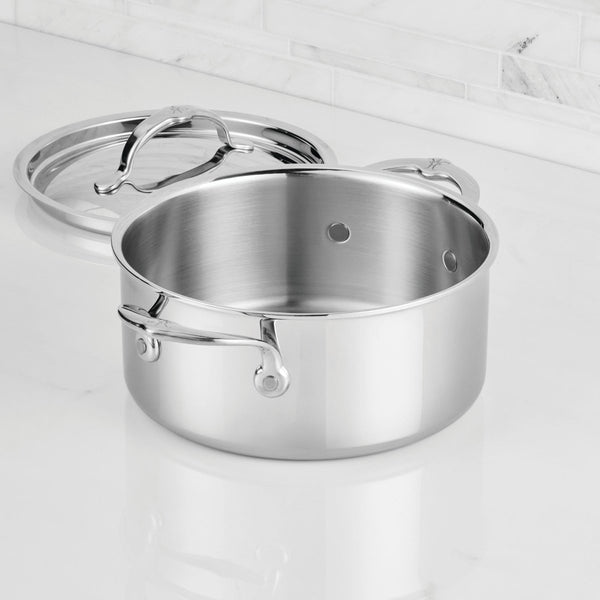 Hestan ProBond® Luxe 3-Quart Professional Clad Stainless Steel Soup Pot with Lid (31771) - iFoodservice Online
