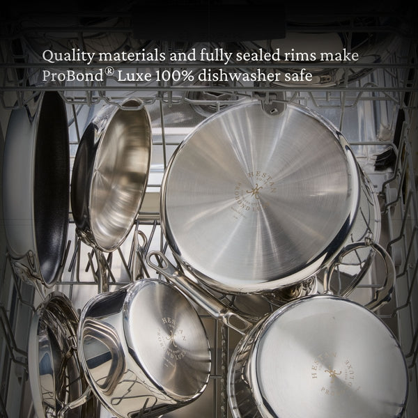 Hestan ProBond® Luxe 3.5-Quart Professional Clad Stainless Steel Essential Pan with Lid (31777) - iFoodservice Online