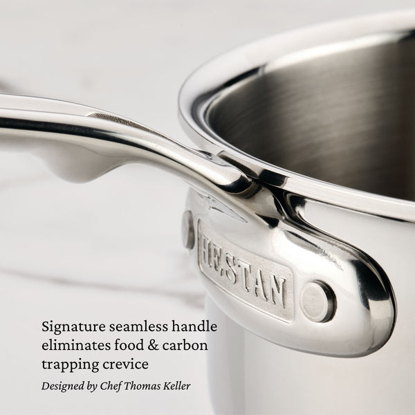 Hestan ProBond® Luxe 3.5-Quart Professional Clad Stainless Steel Essential Pan with Lid (31777) - iFoodservice Online