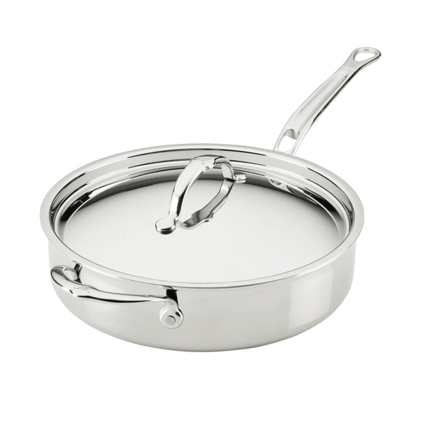 Hestan ProBond® Luxe 3.5-Quart Professional Clad Stainless Steel Sauté Pan with Lid (31774) - iFoodservice Online