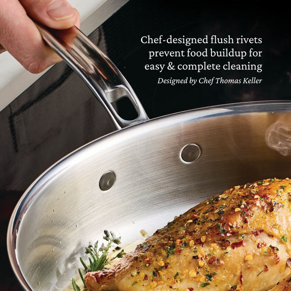 Hestan ProBond® Luxe 3.5-Quart Professional Clad Stainless Steel Sauté Pan with Lid (31774) - iFoodservice Online
