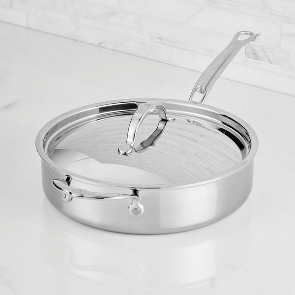 Hestan ProBond® Luxe 3.5-Quart Professional Clad Stainless Steel Sauté Pan with Lid (31774) - iFoodservice Online