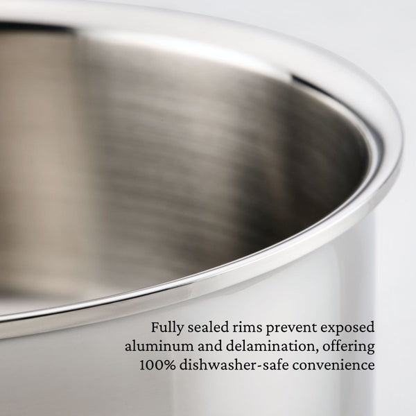 Hestan ProBond® Luxe 3.5-Quart Professional Clad Stainless Steel Sauteuse Braiser with Lid (31775) - iFoodservice Online