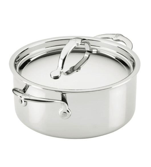 Hestan ProBond® Luxe 4-Quart Polished Professional Clad Stainless Steel Soup Pot with Lid (31793) - iFoodservice Online