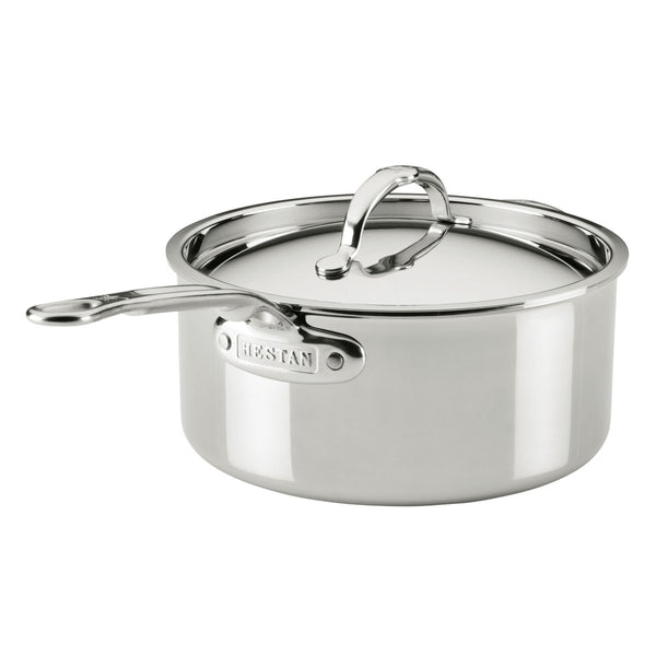 Hestan ProBond® Luxe 4-Quart Professional Clad Stainless Steel Saucepan with Lid (31772) - iFoodservice Online