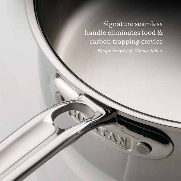 Hestan ProBond® Luxe 4-Quart Professional Clad Stainless Steel Saucepan with Lid (31772) - iFoodservice Online