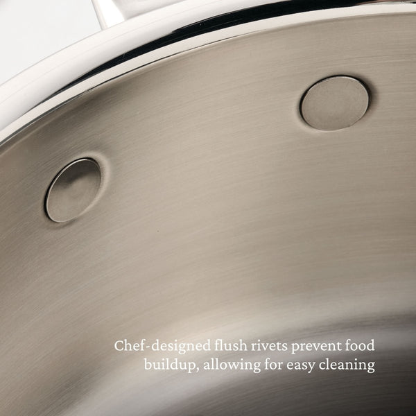 Hestan ProBond® Luxe 5-Quart Polished Professional Clad Stainless Steel Dutch Oven with Lid (31828) - iFoodservice Online