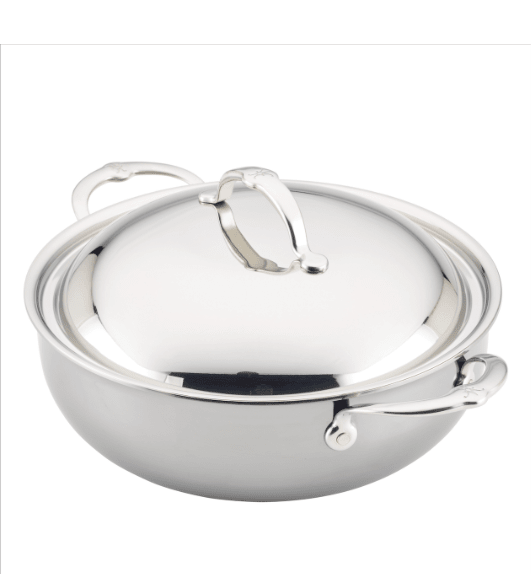Hestan ProBond® Luxe 5-Quart Polished Professional Clad Stainless Steel Dutch Oven with Lid (31828) - iFoodservice Online