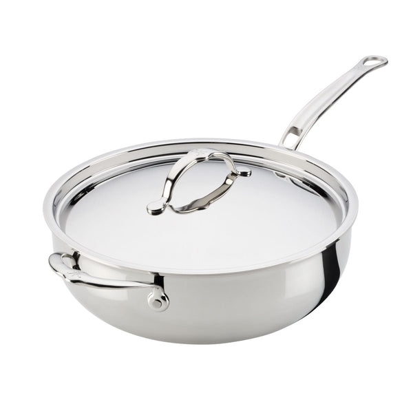 Hestan ProBond® Luxe 5-Quart Professional Clad Stainless Steel Essential Pan with Lid (31778) - iFoodservice Online