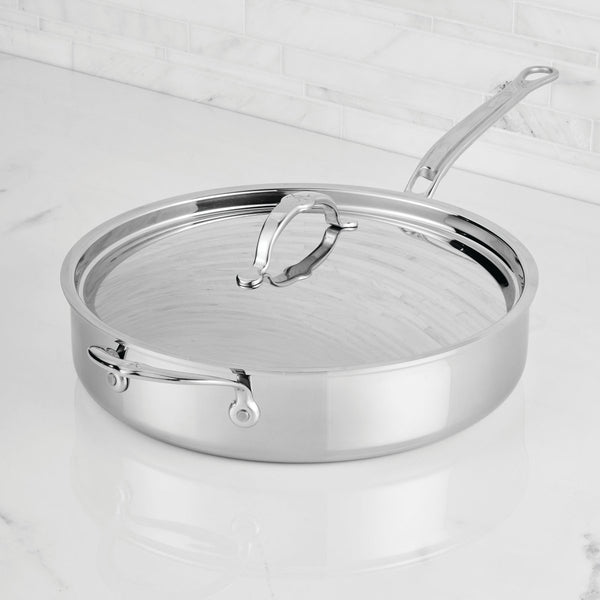 Hestan ProBond® Luxe 5-Quart Professional Clad Stainless Steel Sauté Pan with Lid (31776) - iFoodservice Online