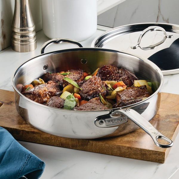 Hestan ProBond® Luxe 7-Piece Polished Professional Clad Stainless Steel Cookware Set (V09657) - iFoodservice Online