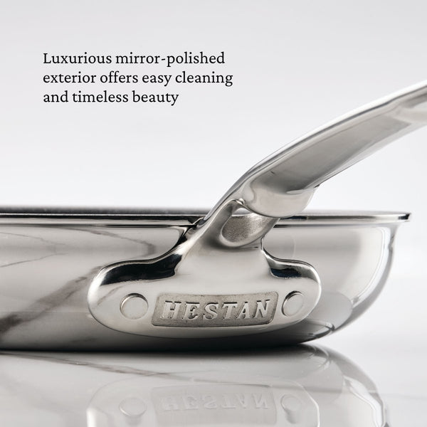 Hestan ProBond® Luxe 7-Piece Polished Professional Clad Stainless Steel Cookware Set (V09657) - iFoodservice Online