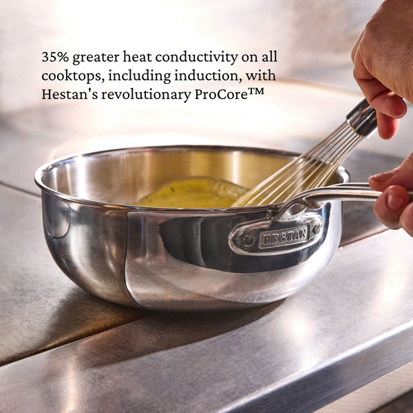 Hestan ProBond® Luxe 7-Piece Polished Professional Clad Stainless Steel Cookware Set (V09658) - iFoodservice Online