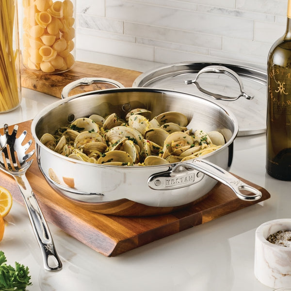 Hestan ProBond® Luxe 7-Piece Polished Professional Clad Stainless Steel Cookware Set (V09658) - iFoodservice Online