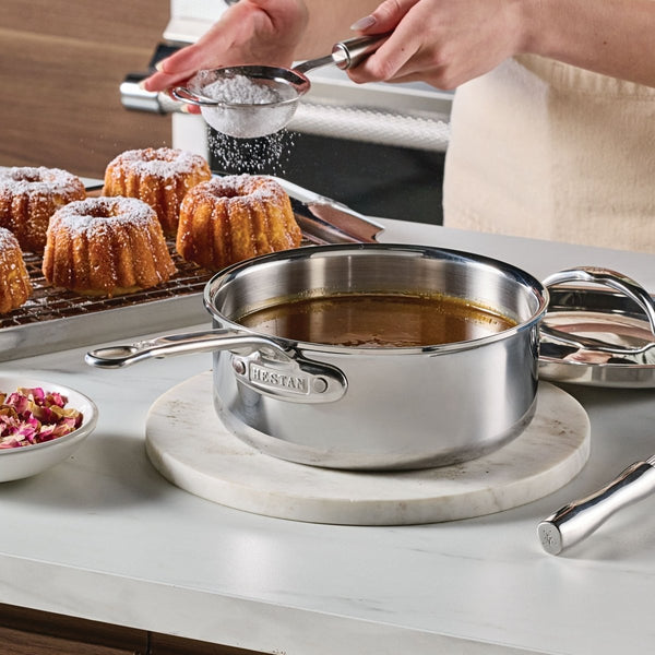 Hestan ProBond® Luxe 7-Piece Polished Professional Clad Stainless Steel Cookware Set (V09658) - iFoodservice Online