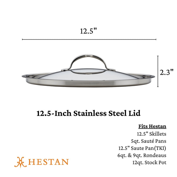 Hestan Provisions 12.5" Stainless Steel Lid (71030) - iFoodservice Online