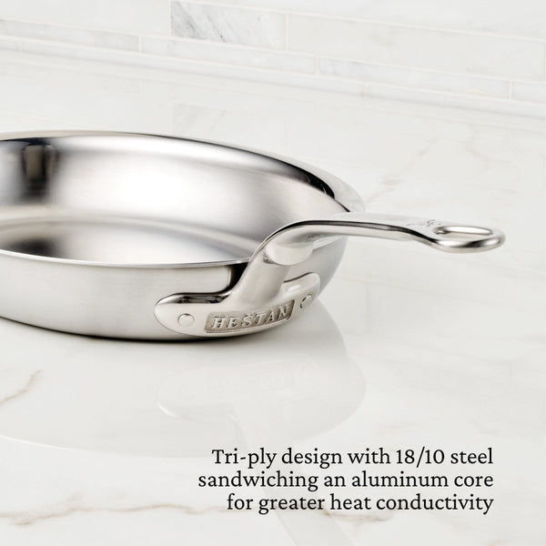 Hestan Provisions 12.5" x 9" Clad Stainless Steel Fish Pan (31724) - iFoodservice Online