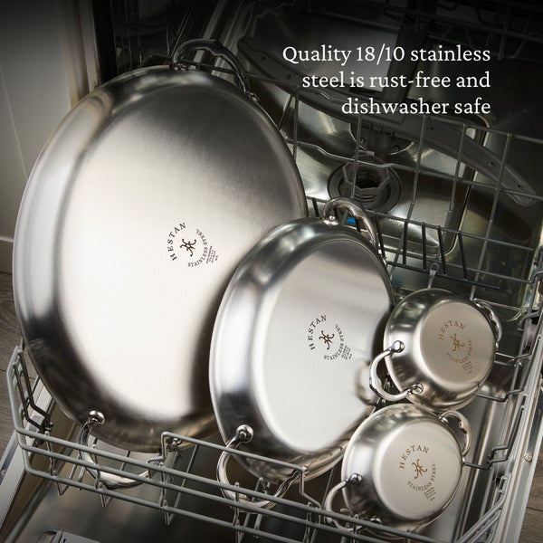 Hestan Provisions 12.5" x 9" Clad Stainless Steel Fish Pan (31724) - iFoodservice Online