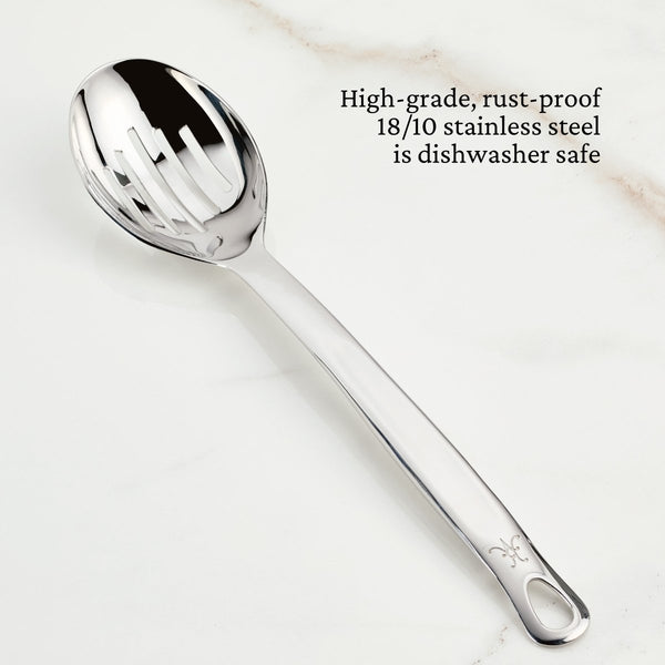 Hestan Provisions 13-Inch Stainless Steel Slotted Spoon (49195) - iFoodservice Online