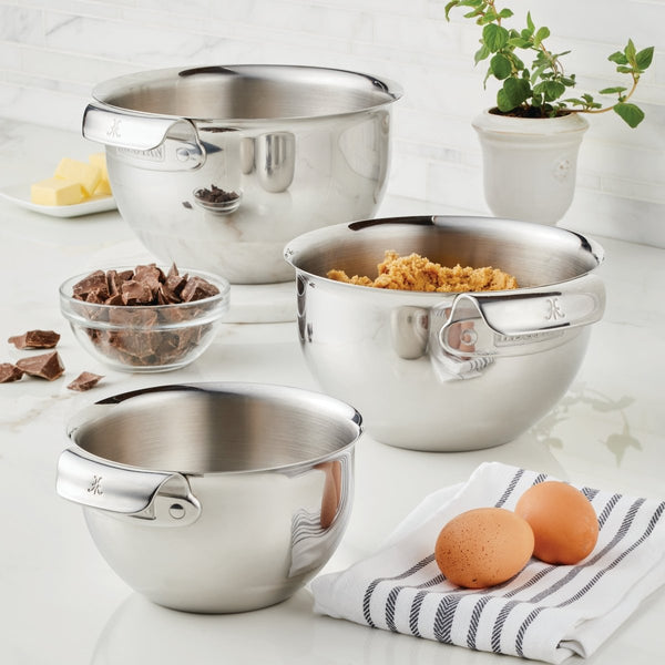 Hestan Provisions 3-Piece Stainless Steel Mixing Bowl Set (48696) - iFoodservice Online