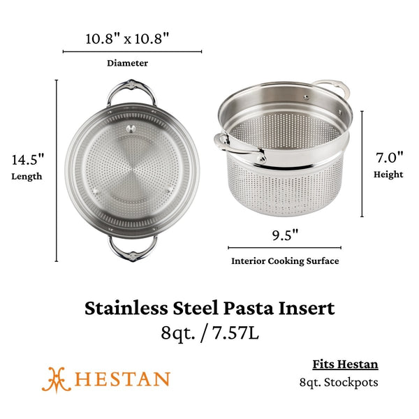 Hestan Provisions 8-Quart Stainless Steel Pasta Insert (71048) - iFoodservice Online