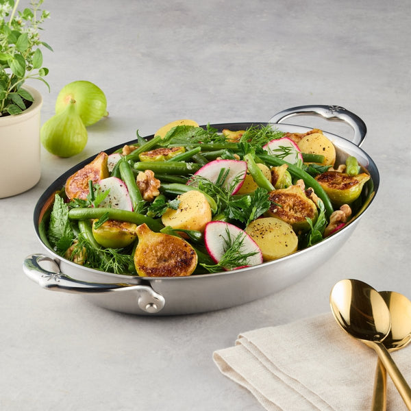 Hestan Provisions Medium Clad Stainless Steel Oval Au Gratin (31722) - iFoodservice Online