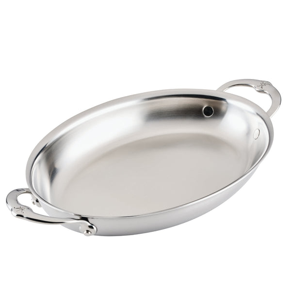 Hestan Provisions Medium Clad Stainless Steel Oval Au Gratin (31722) - iFoodservice Online