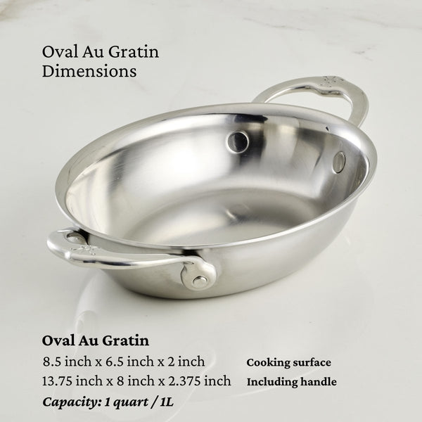 Hestan Provisions Oval Au Gratin New, 8" x 6" (31827) - iFoodservice Online