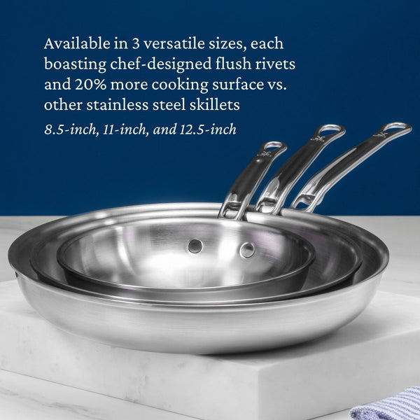 Hestan Thomas Keller Insignia™ 11" Stainless Steel Skillet (31028) - iFoodservice Online
