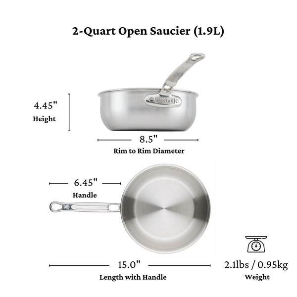 Hestan Thomas Keller Insignia™ 2-Quart Stainless Steel Saucier (31020) - iFoodservice Online