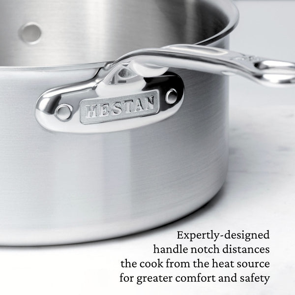 Hestan Thomas Keller Insignia™ 4-Quart Stainless Steel Saucepan with Helper Handle (31019) - iFoodservice Online