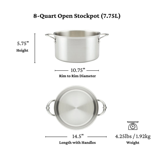 Hestan Thomas Keller Insignia™ 8-Quart Stainless Steel Stockpot (31022) - iFoodservice Online