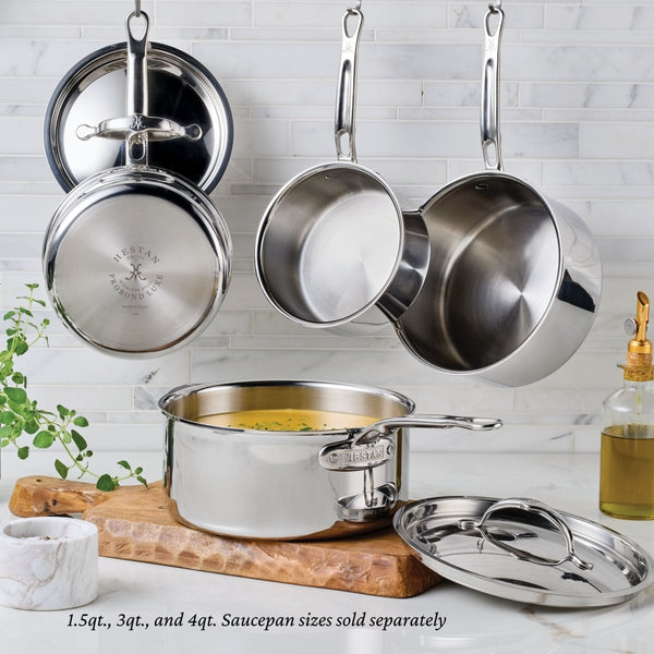 Hestan V2: ProBond® Luxe 5-Piece Professional Clad Stainless Steel Skillet Set 5-Piece Set (11”skillet, 2qt saucepans, and 3.5qt sauté) (31850) - iFoodservice Online