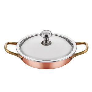 ABM Multi Metal Copper Induction Round Dish 16cm + Lid(A 103YS 16K)