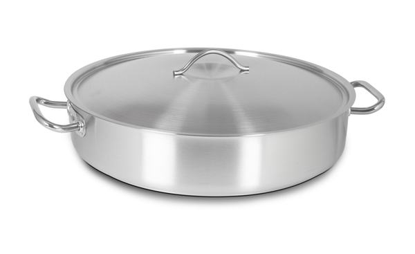 KAPP HS Gastro Shallow Brazier Stock Pot (With Lid) 24x4" 30146010