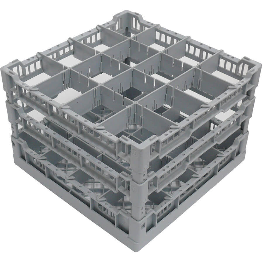 Eurodib Lamber 16 Compartment Glass Washer Rack, Gray (CC00125)