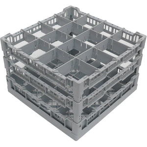 Eurodib Lamber 16 Compartment Glass Washer Rack, Gray (CC00125)