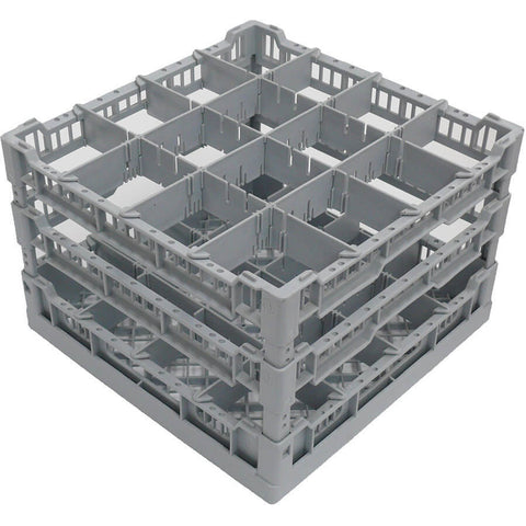 Eurodib Lamber 16 Compartment Glass Washer Rack, Gray (CC00125)