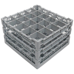 Eurodib Lamber 25 Compartment Glass Washer Rack, Gray (CC00128)