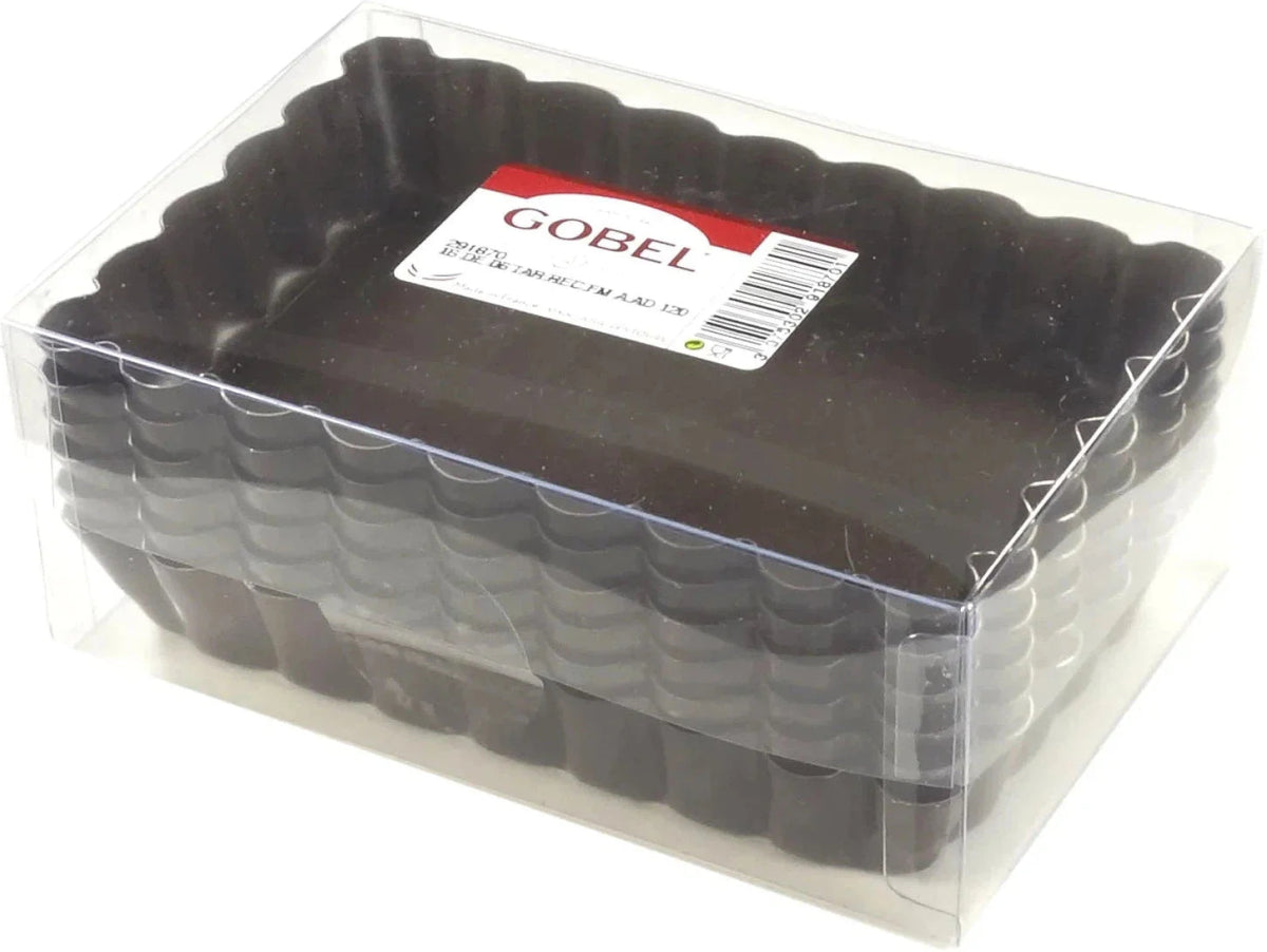 Louis Tellier Gobel Discontinued - Box Set Of 6 Rectfluted Tartlet Moulds 4 3/4'' X 3/4'' (291870) - iFoodservice Online