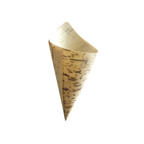 Packnwood Bamboo Leaf Cone 2 Layers 1.5oz D:1.9in H:5.1in 3.5in - iFoodservice Online