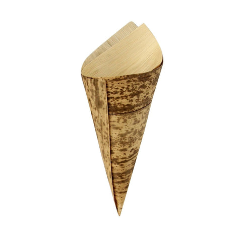 Packnwood Bamboo Leaf Cone 2 Layers 5oz D:2.7in H:6.7in 4.9in - iFoodservice Online