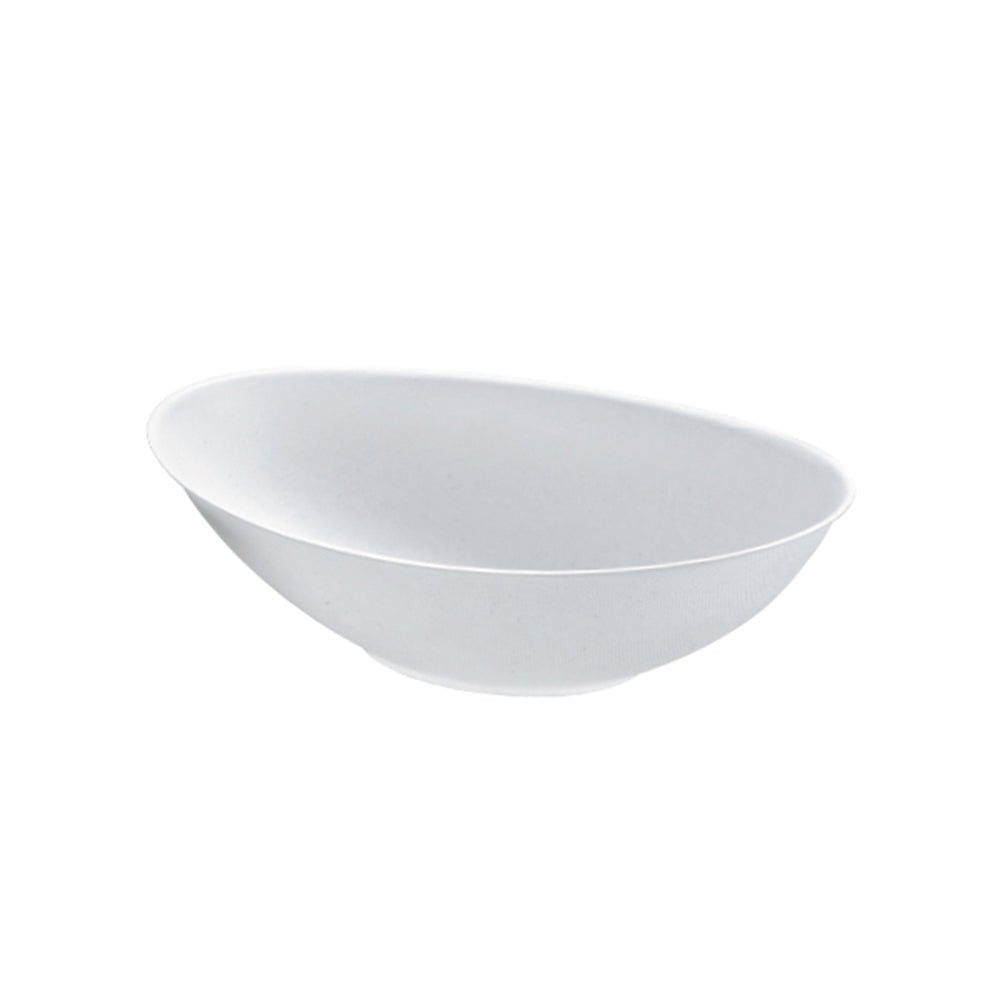 Packnwood Bio n Chic Oval White Sugarcane Bowl (No added PFAs) 24oz L:8.6in W:5.5in H:2in - iFoodservice Online