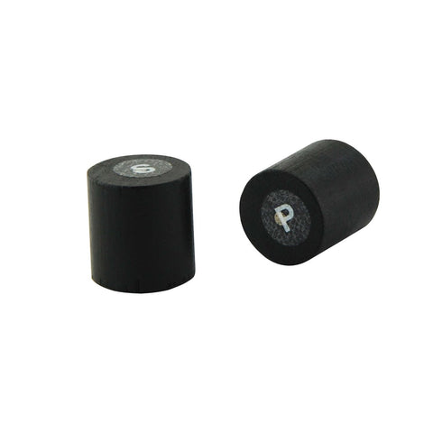 Packnwood Black Bamboo Mini Reusable Salt & Pepper Set (Prefilled) D:0.7in H:0.75in - iFoodservice Online