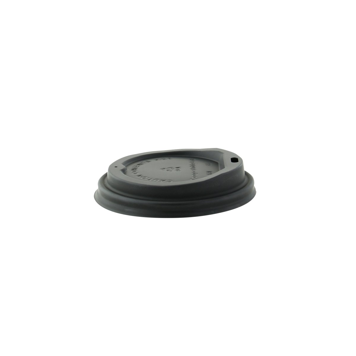 Packnwood Compostable black coffee lid for 10 oz, 12 oz, 16 oz, 20 oz D:3.54in - iFoodservice Online