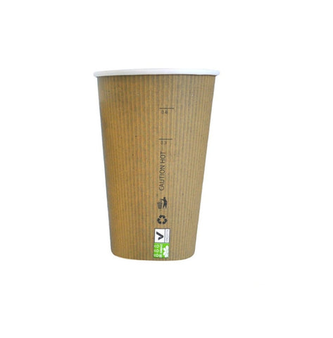 Packnwood Compostable Paper Cup Single Wall 20oz D:3.5in H:6.3in - iFoodservice Online