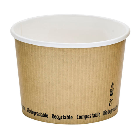 Packnwood Compostable Soup Cup 16oz D:4.5in H:3.1in - iFoodservice Online