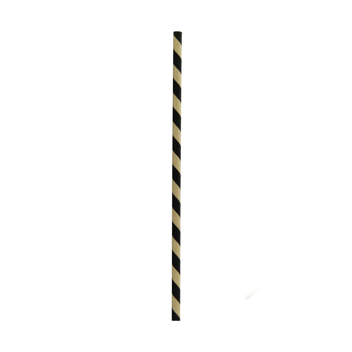 Packnwood Durable Black and Kraft Paper Straws - Unwrapped D:0.2in L:7.75in - iFoodservice Online